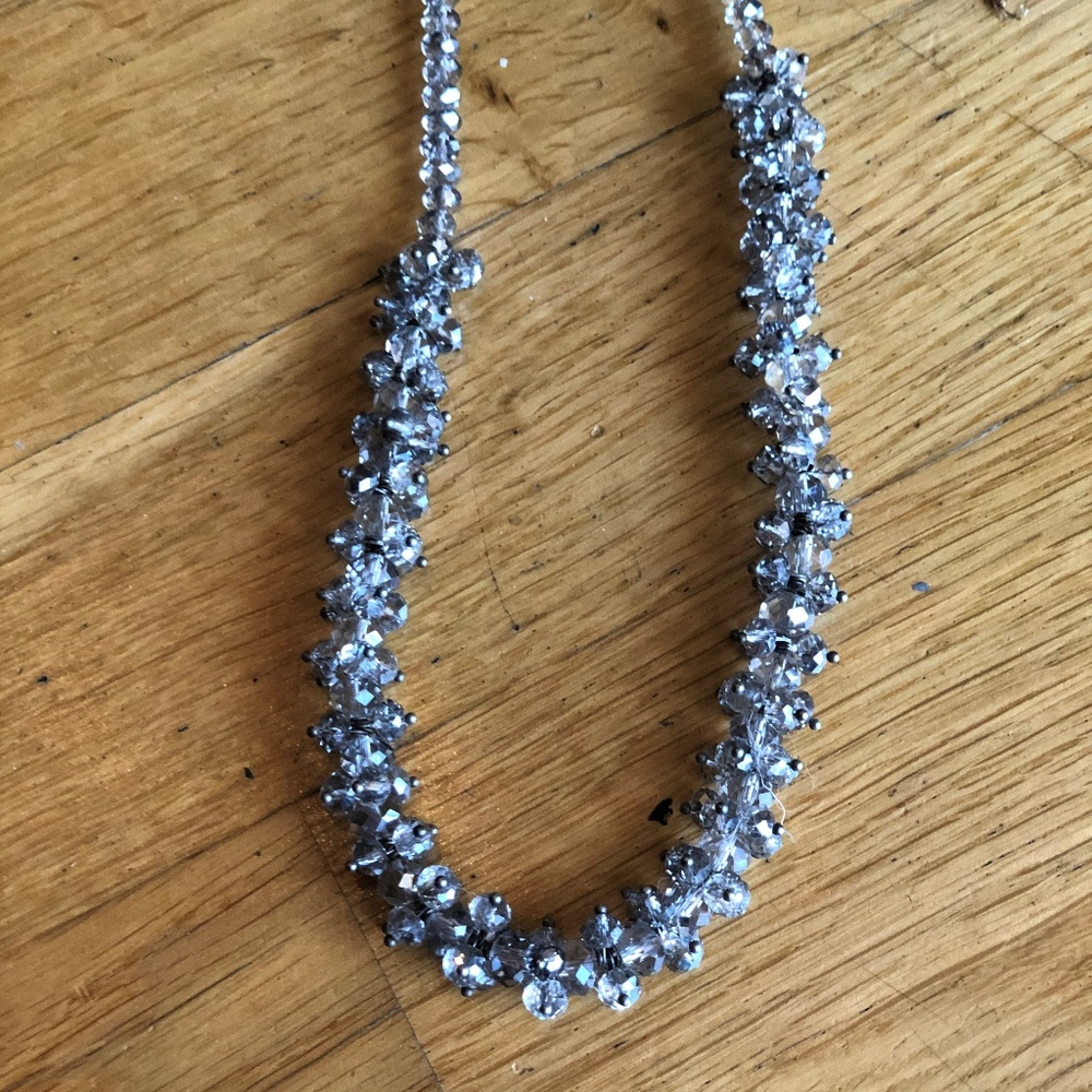 Long Crystal Beaded Necklace